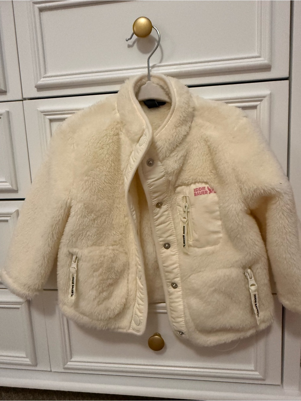 Eddie Bauer Kids Cream Cozy Faux-Sherpa Puffer Jacket